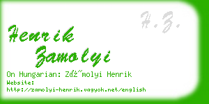 henrik zamolyi business card